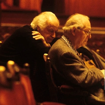 Rolf Liebermann et Olivier Messiaen répétition de Saint François d'Assise à Garnier © DR