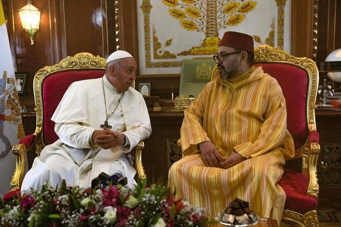 Le pape François et le Roi du Maroc, Mohammed VI © DR