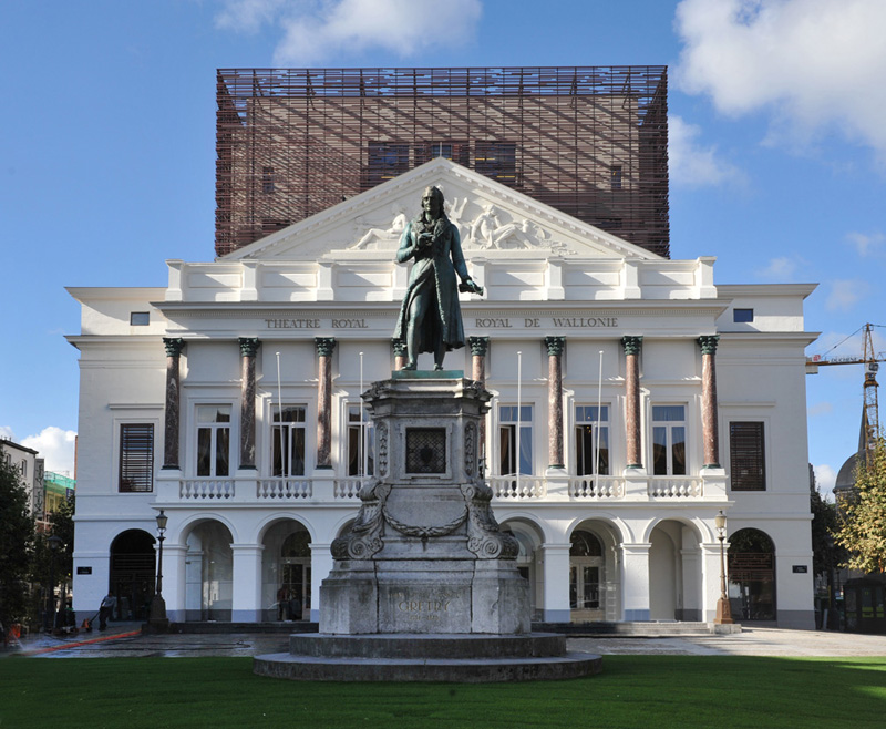 Statue de Grétry devant l’Opéra de Liège © Opéra Royal de Wallonie