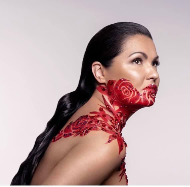 Photo illustrant la publication Facebook d’Anna Netrebko