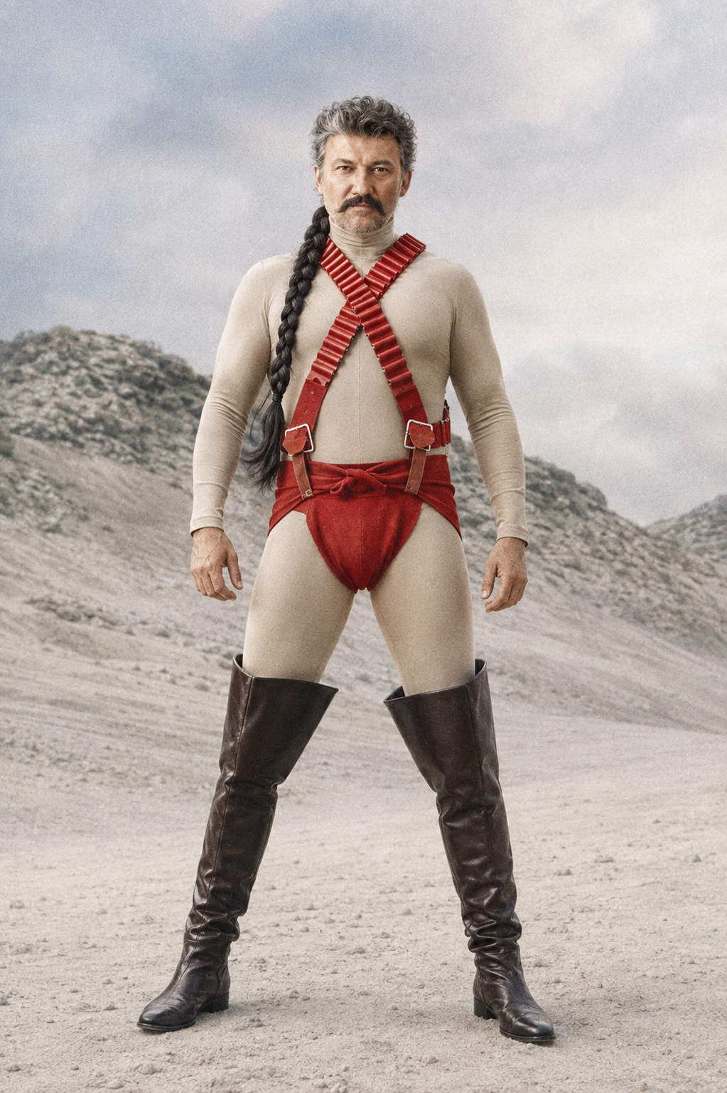 Jonas Kauffman en Zardoz, le cow-boy de l'espace (IA)