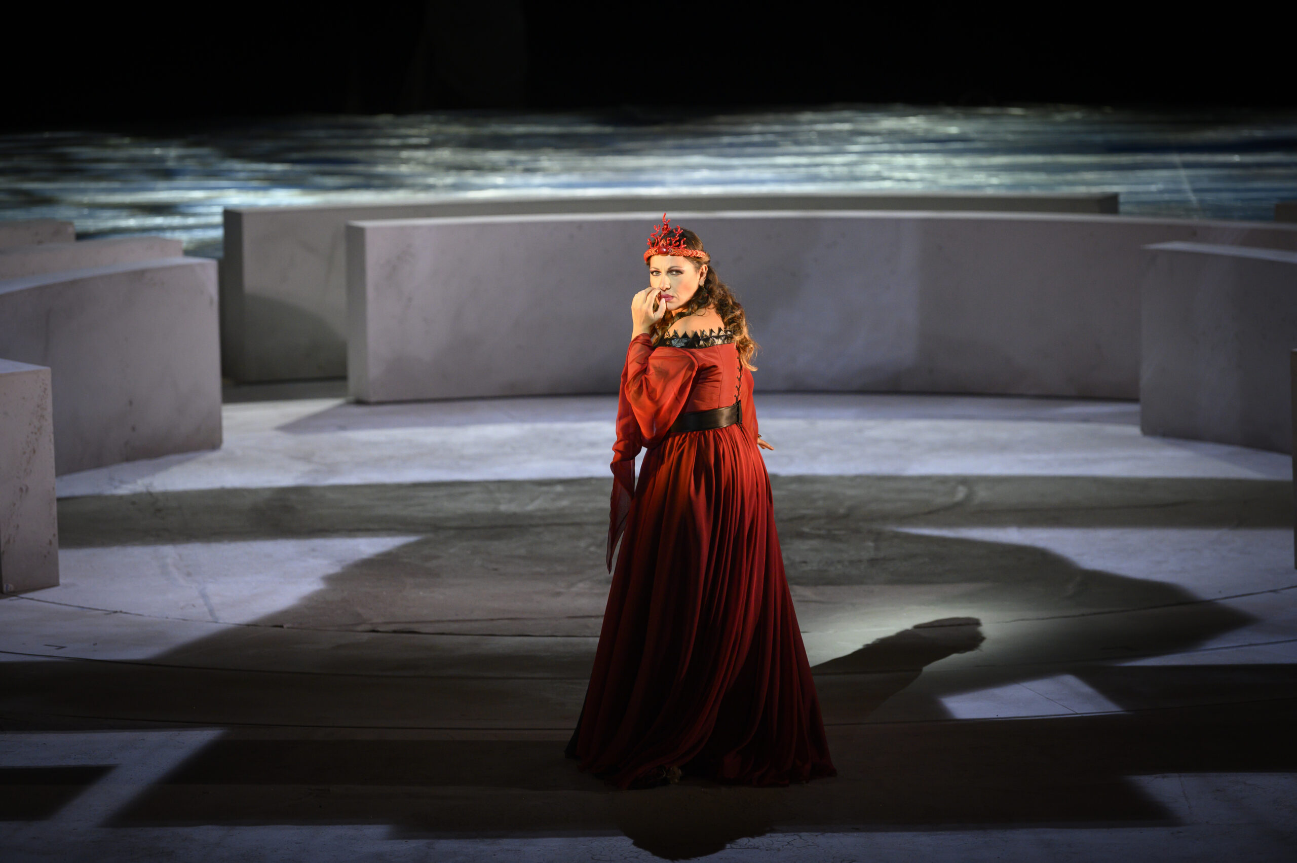 Nino Machaidze dans le rôle d'Elettra à l'Opéra Royal de Wallonie-Liège. © Jonathan Berger/ORW.
