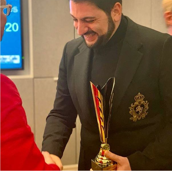 Yusif Eyvazov recevant le Grand Prix de la Culture © Anna Netrebko / Instagram