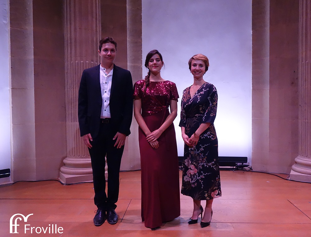 les lauréats, Léo Vermot-Desroches, Ana Vieira Leite, et Brenda Poupard © Concours international de chant baroque de Froville