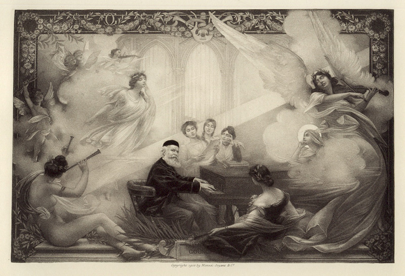 Hommage à Gounod, gravure d'après Guillaume Dubufe © DR