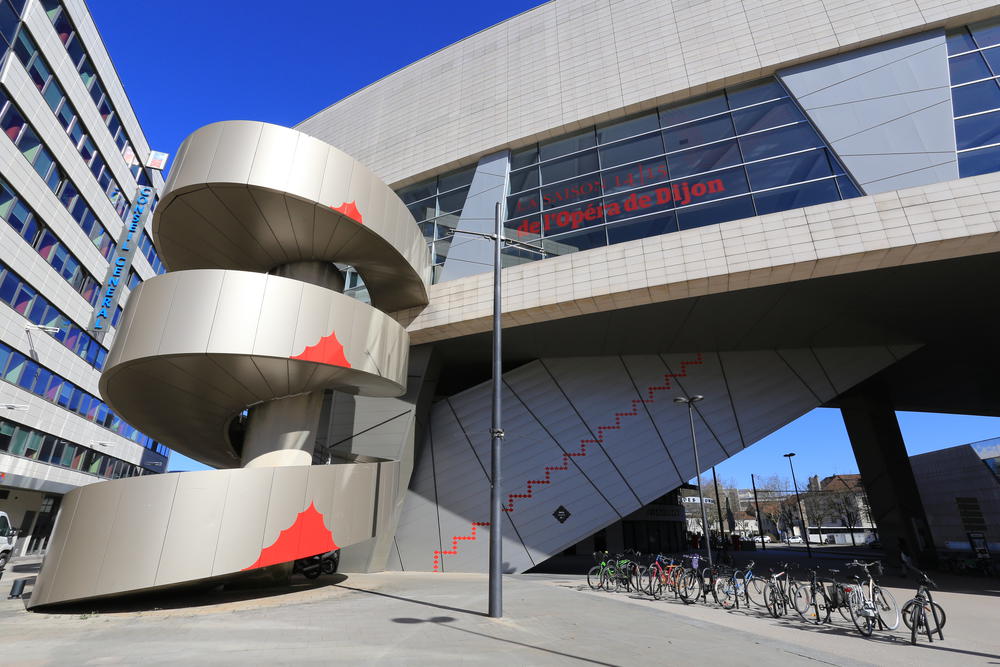 l'escalier hélicoïdal d'accès à l'Auditorium de Dijon © Gilles Abegg - Opéra de Dijon