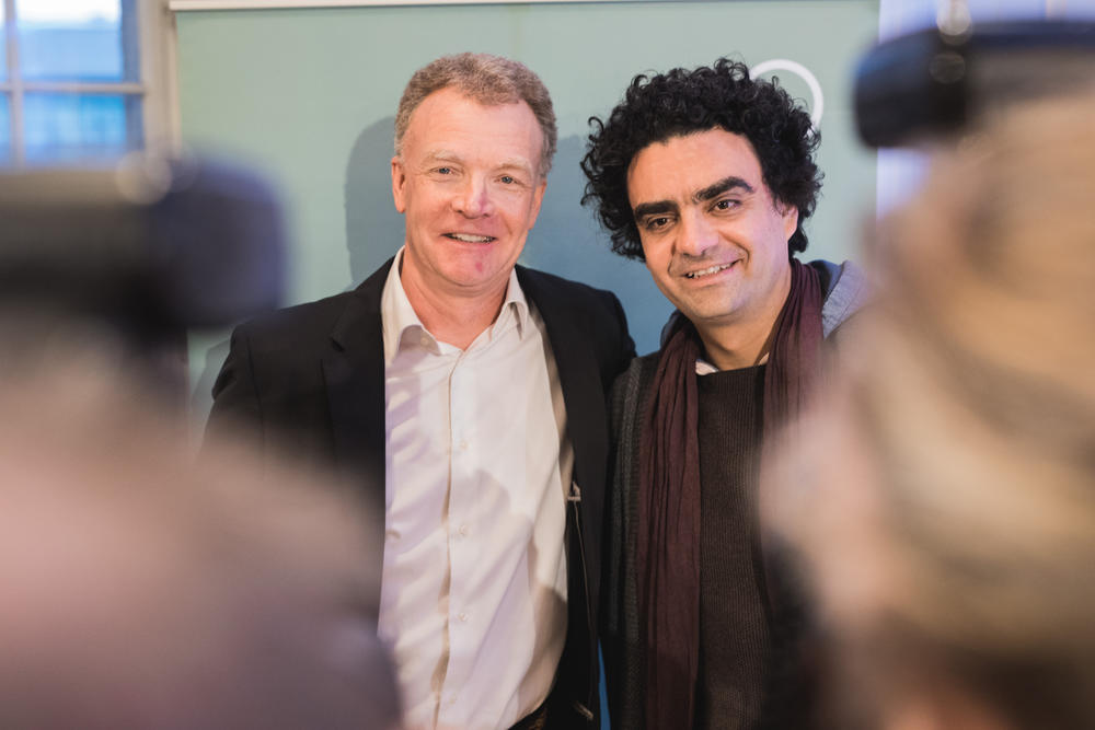 Johannes Honsig-Erlenburg, Président de la Fondation Mozarteum, et Rolando Villazón © Wolfgang Lienbacher