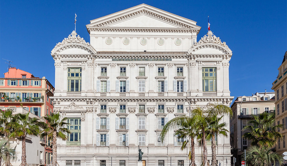 La façade sud de l'Opéra de Nice, qui donne sur la mer -© Opéra de Nice